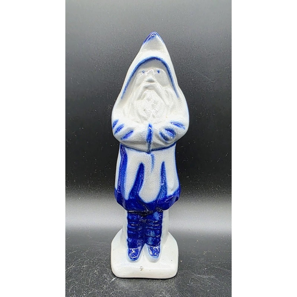 Vintage Eldreth Pottery Salt Glaze Santa Claus Christmas Figurine 9.5"